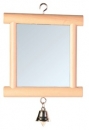 Holzspiegel rechteckig mit Glocke