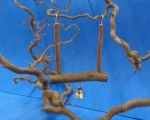 Trapez Naturschaukel mit Glocke   12 x 15 cm